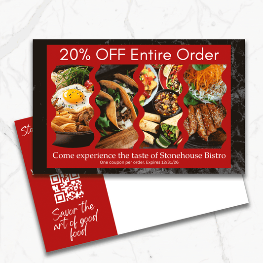 Bistro Themed Restaurant Postcard