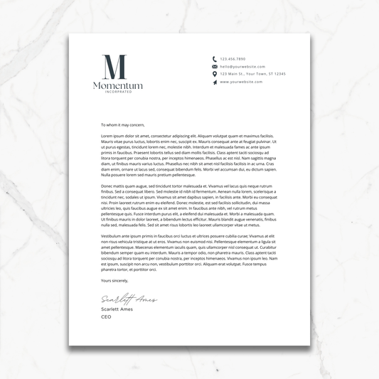 Custom Letterhead