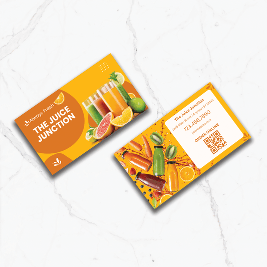 Custom Juice Bar Inspired Business Card