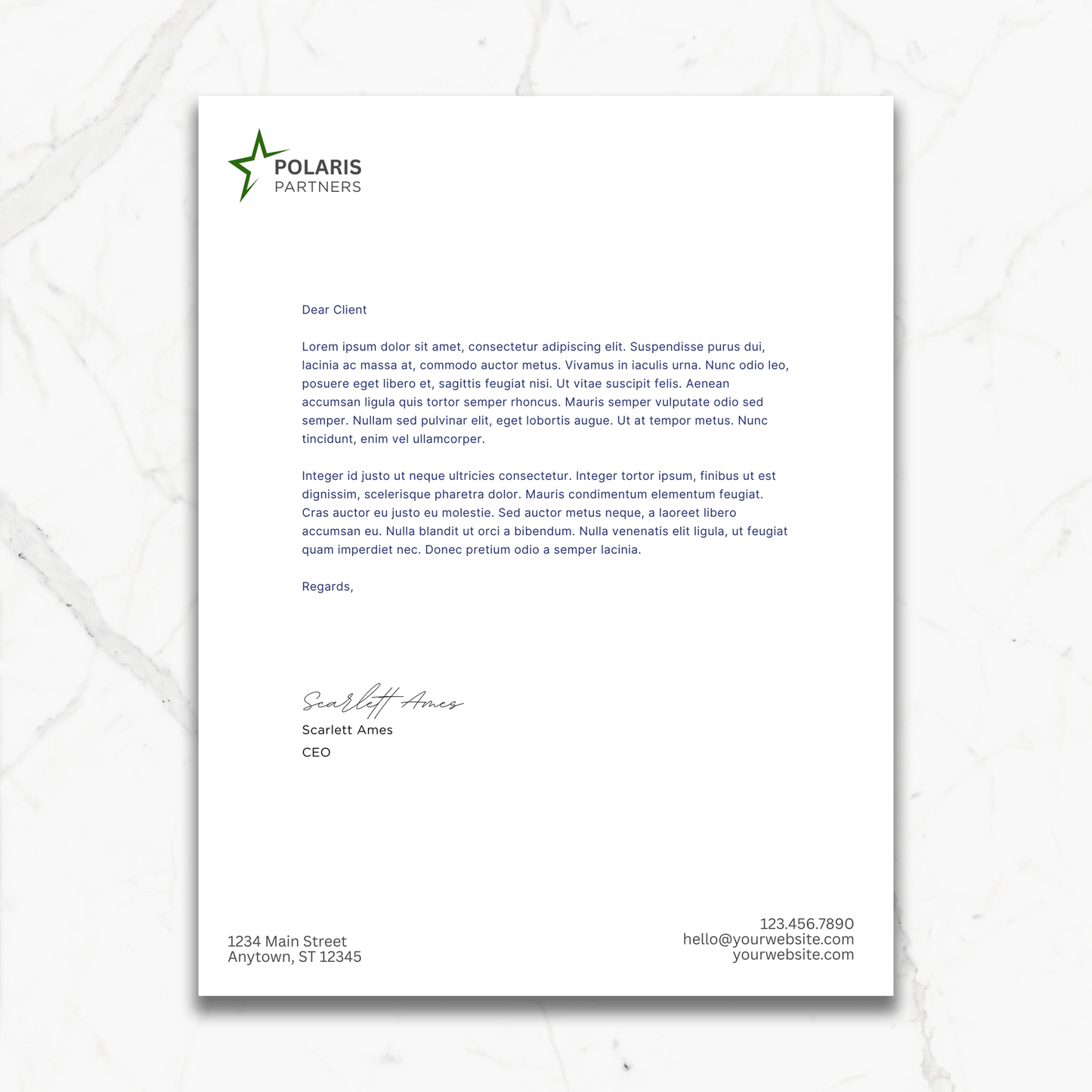 Simple Custom Letterhead