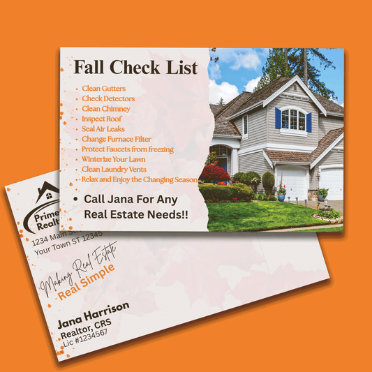 Fall Inspired Marketing Postcard
