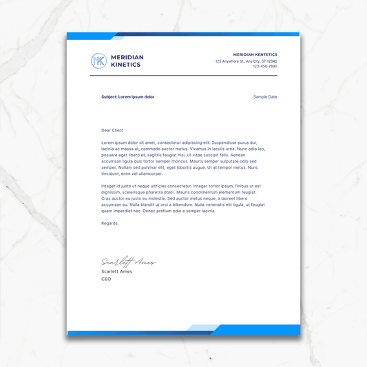 Custom Modern Letterhead
