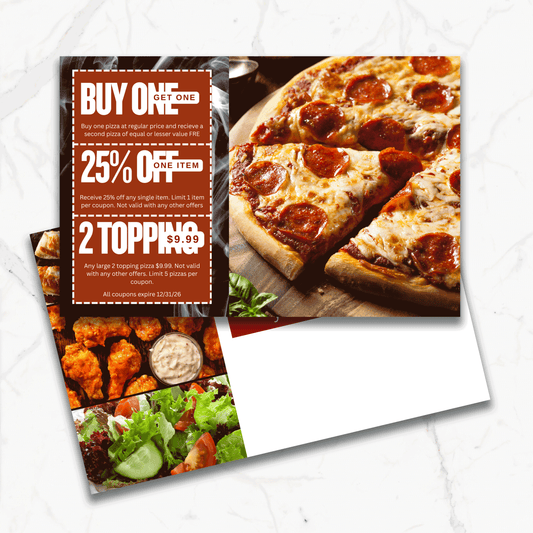 Pizza Themed Postcard