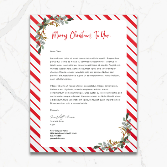 Custom Holiday Letterhead