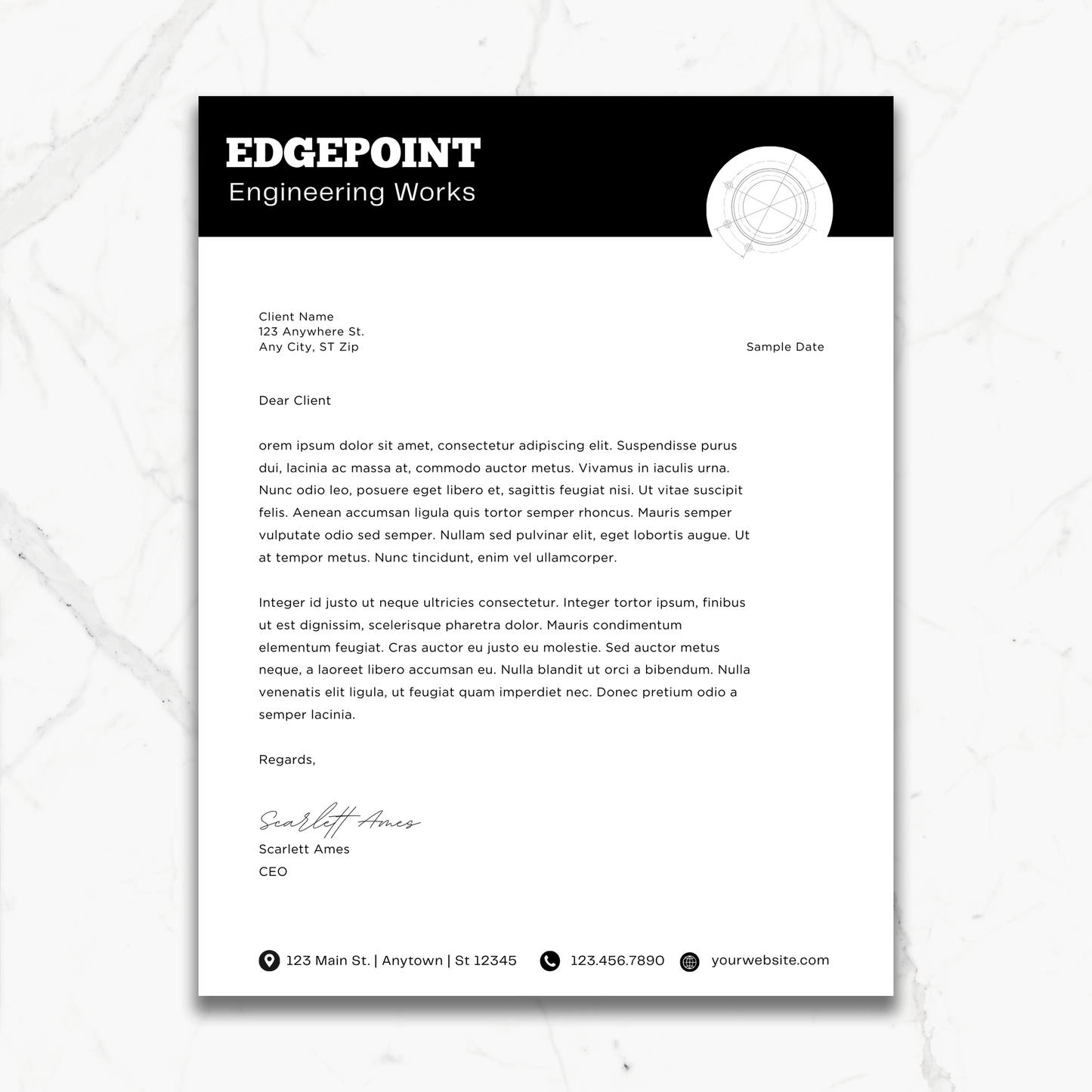 Custom Modern Letterhead