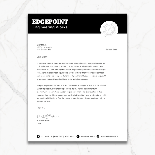 Custom Modern Letterhead
