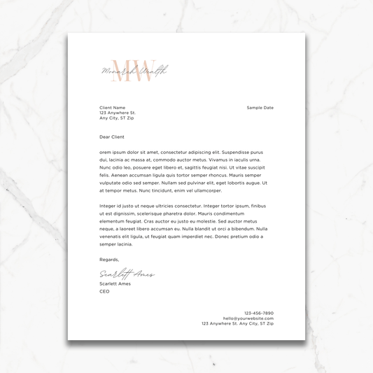 Custom Branded Letterhead