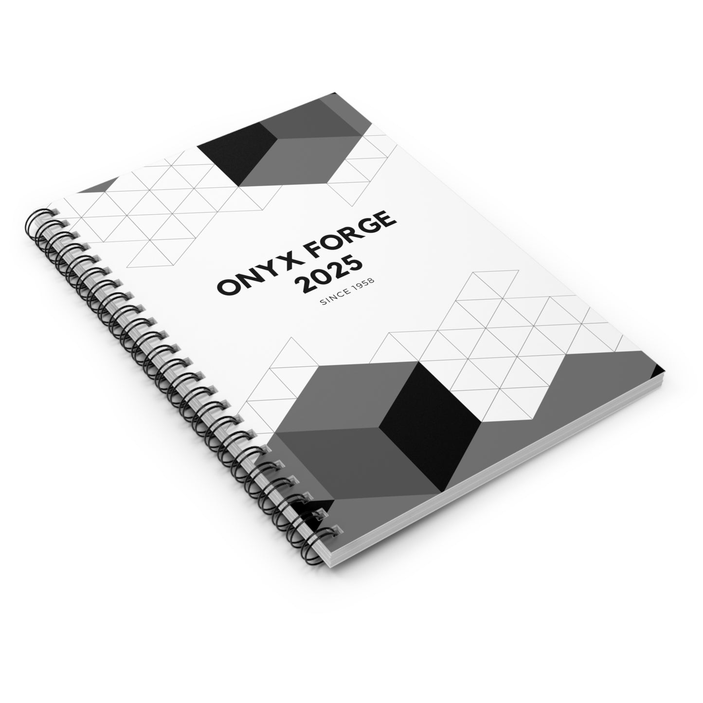 Geometric Spiral Business Notebook