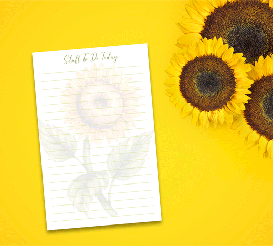 8.5 x 5.5 Sunflower Notepad