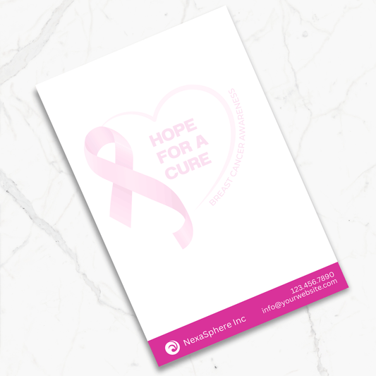 8.5 x 5.5 Custom Breast Cancer Awareness Notepad 2