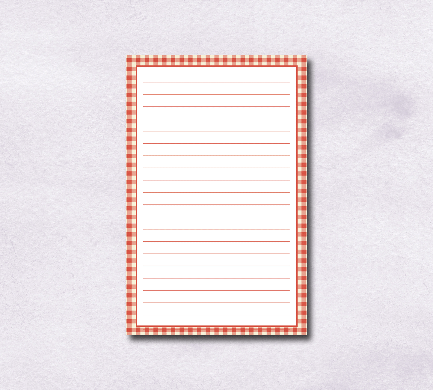 8.5 x 5.5 Plaid Notepad