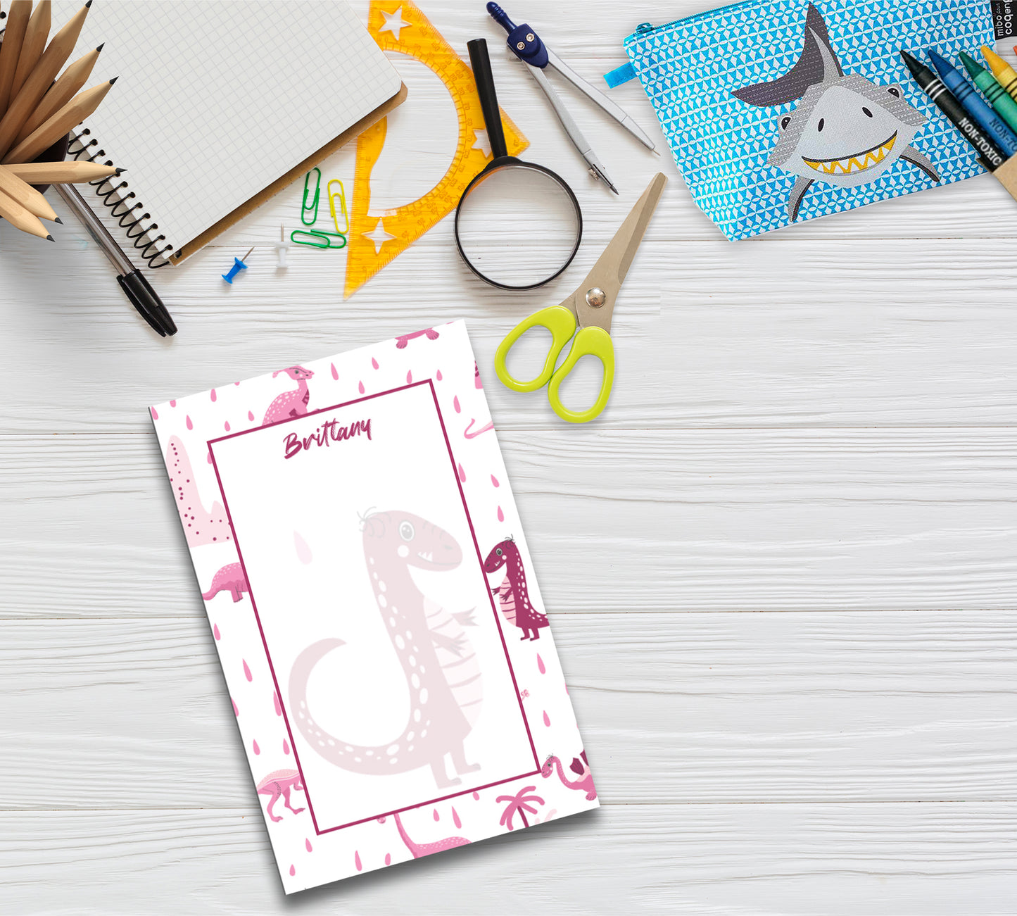 8.5 x 5.5 Kids Dinosaur Notepad