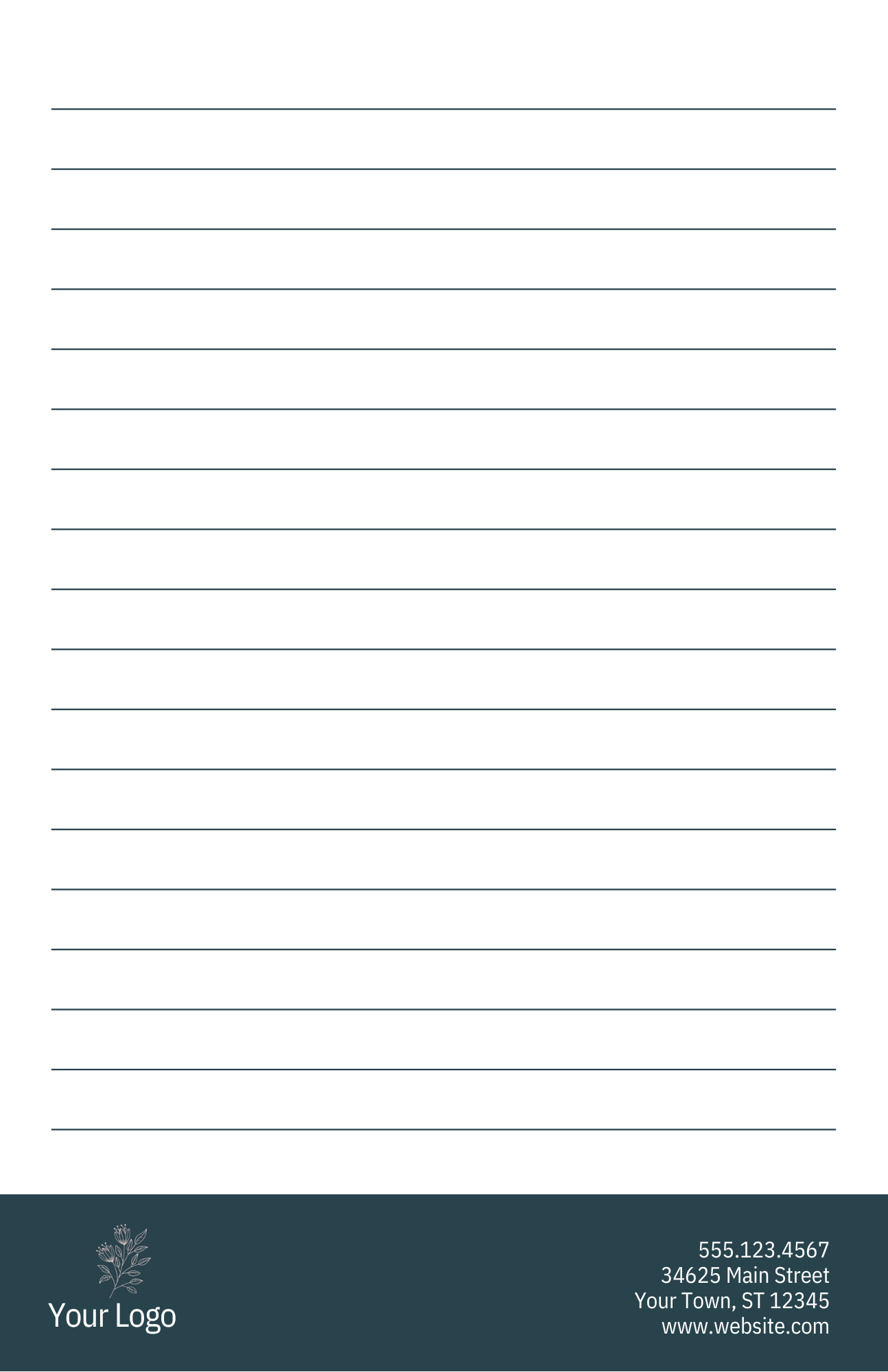 8.5 x 5.5 Business Notepad