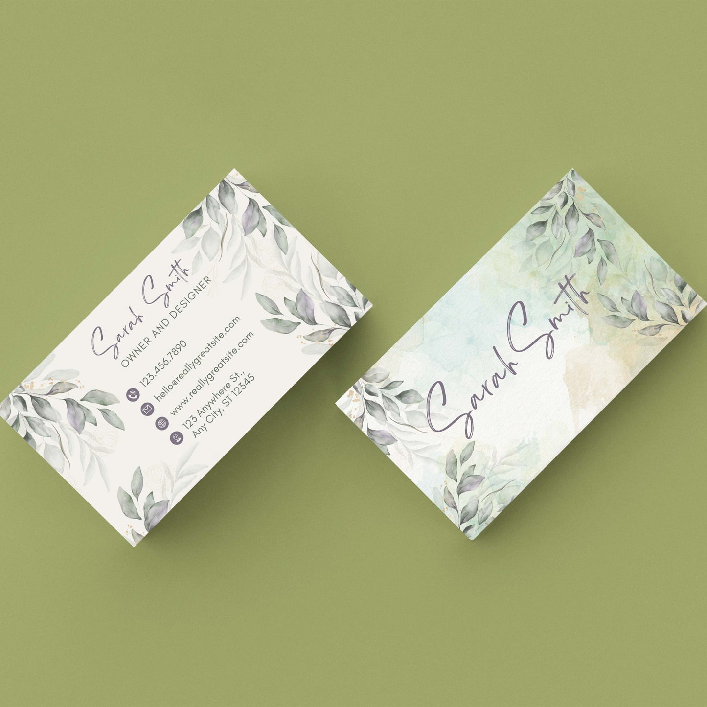 2 Sided Florist Business Cards