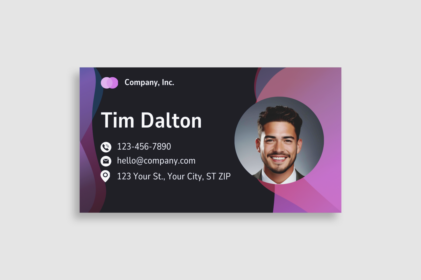 Double Sided Full Color Photo Business Card