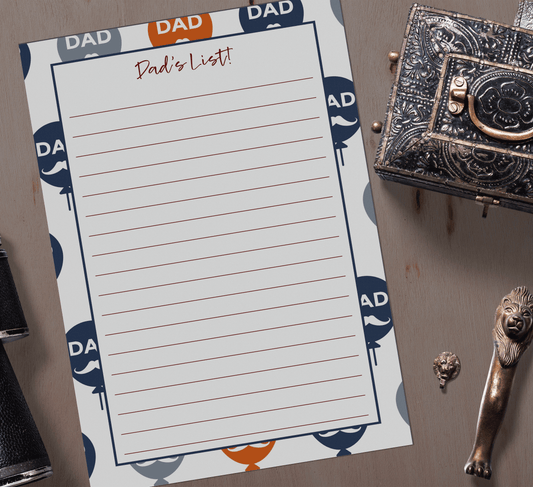 8.5 x 5.5 Dad's List Notepad