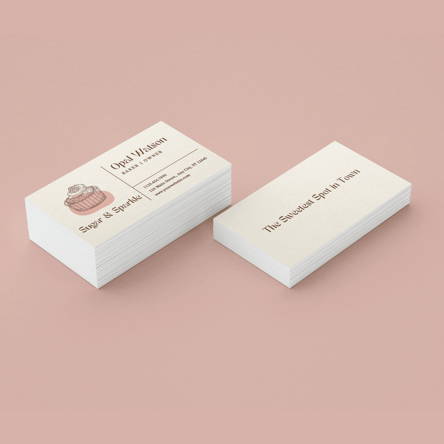 Standard 3.5 x 2 Bakery Style Business Card