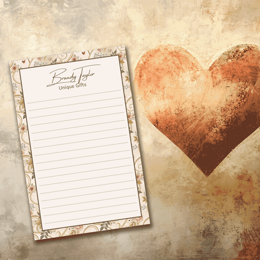 8.5 x 5.5 Valentine Business Notepad
