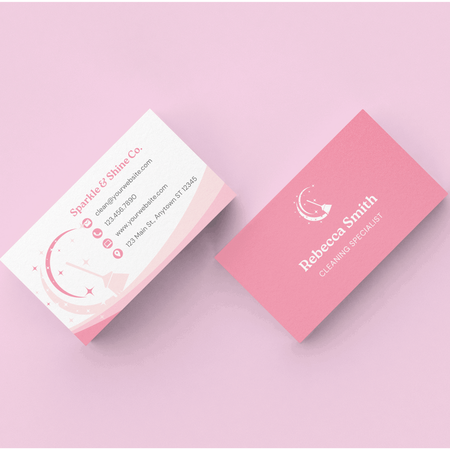 Eye-Catching Custom Professional Cleaning Business Card