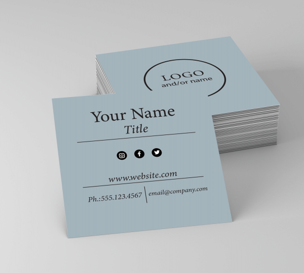 square business card