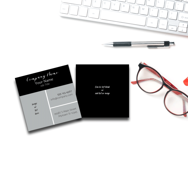 square business card